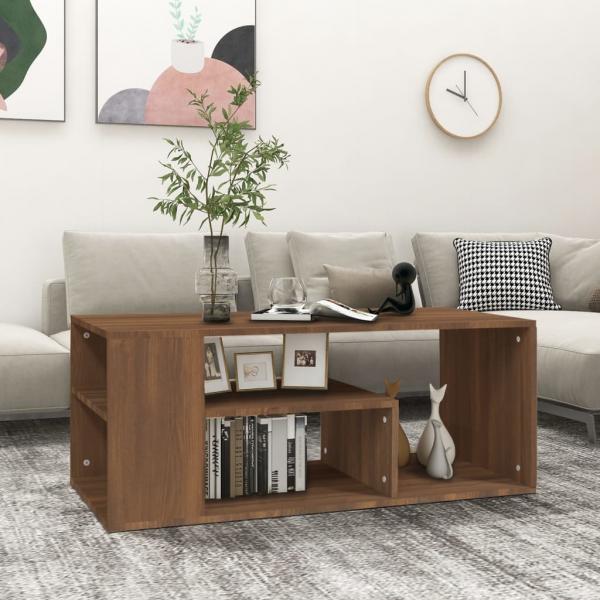 ARDEBO.de - Couchtisch Braun Eichen-Optik 100x50x40 cm Holzwerkstoff