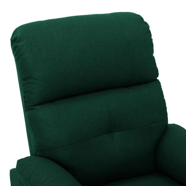 Elektrischer Massagesessel Dunkelgrün Stoff