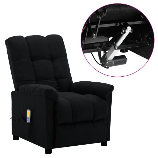 Massagesessel Elektrisch Schwarz Stoff