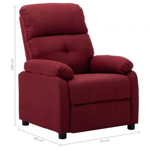 Relaxsessel Elektrisch Weinrot Stoff