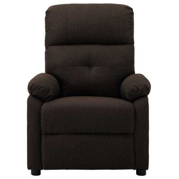 Relaxsessel Elektrisch Dunkelbraun Stoff