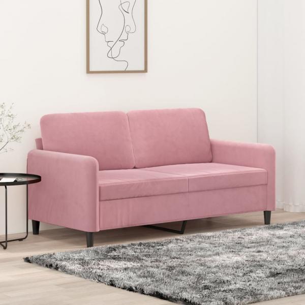 ARDEBO.de - 2-Sitzer-Sofa Rosa 140 cm Samt