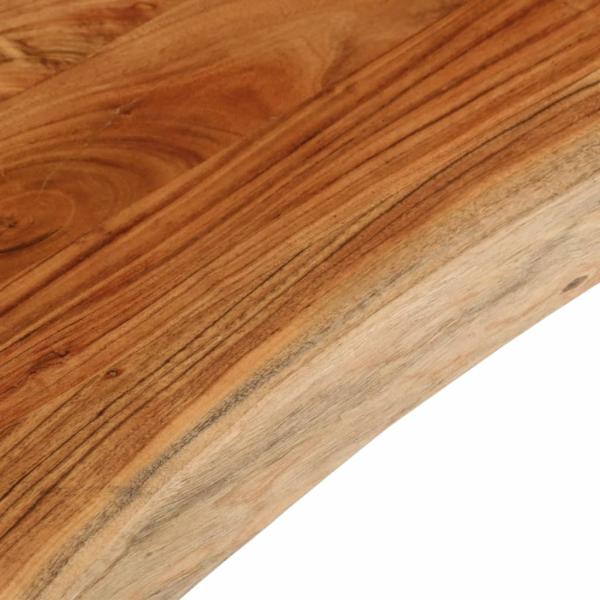 Tischplatte 140x40x3,8cm Rechteckig Massivholz Akazie Baumkante