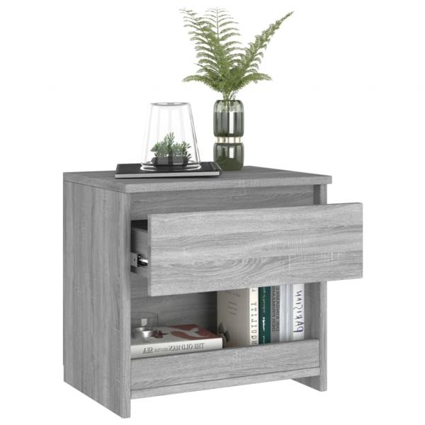 Nachttische 2 Stk. Grau Sonoma 40x30x39 cm Holzwerkstoff