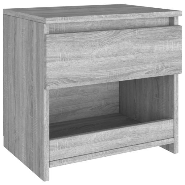 Nachttische 2 Stk. Grau Sonoma 40x30x39 cm Holzwerkstoff