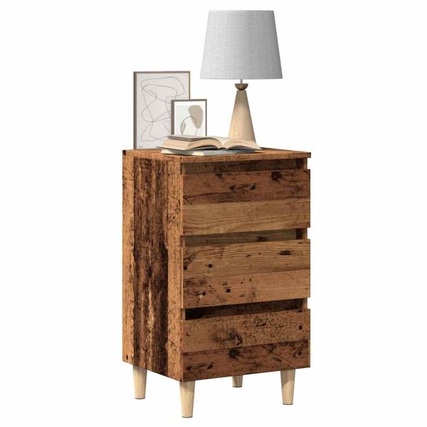 ARDEBO.de - Nachttisch Altholz-Optik 40x35x69 cm Holzwerkstoff