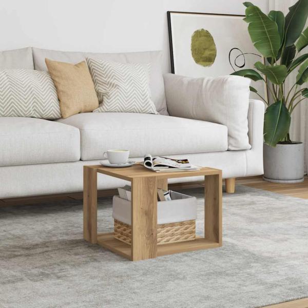 ARDEBO.de - Couchtisch Artisan-Eiche 40x40x30 cm Holzwerkstoff