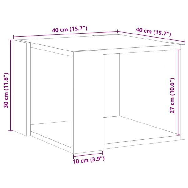 Couchtisch Artisan-Eiche 40x40x30 cm Holzwerkstoff