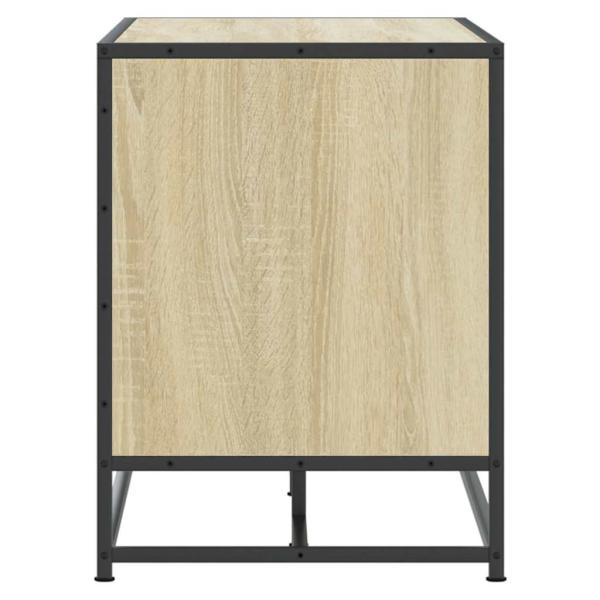 Schuhbank Sonoma-Eiche 100x40x53,5 cm Holzwerkstoff und Metall