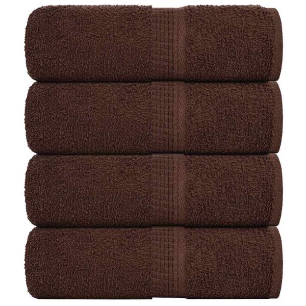 ARDEBO.de - Seiftücher 4 Stk. Braun 30x30 cm 360 g/m² 100% Baumwolle