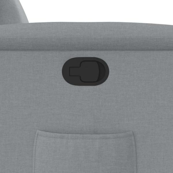 Relaxsessel mit Aufstehhilfe Hellgrau Stoff