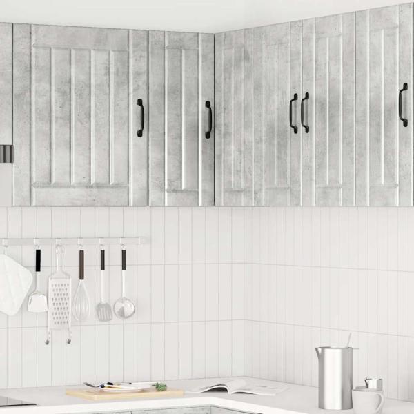 Küchen-Eckhängeschrank Lucca Betongrau Holzwerkstoff