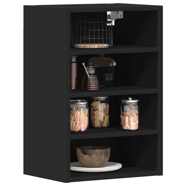 ARDEBO.de - Hängeschrank Schwarz 40x29,5x60 cm Holzwerkstoff