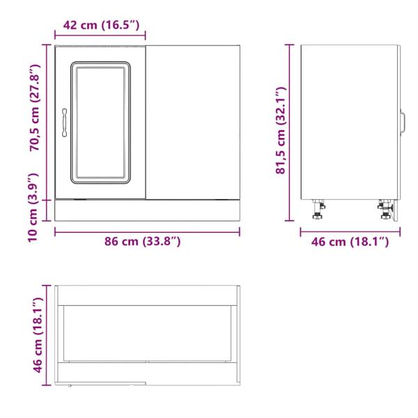 Küchenunterschrank Kalmar Sonoma-Eiche Holzwerkstoff