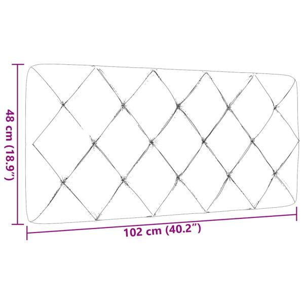 Kopfteil-Kissen Schwarz 100 cm Stoff