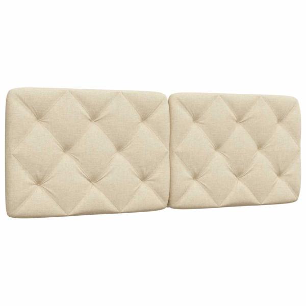 ARDEBO.de - Kopfteil-Kissen Creme 140 cm Stoff