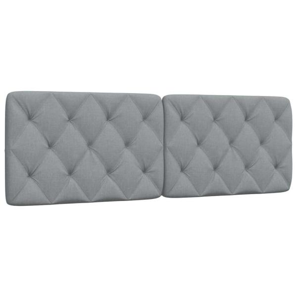 ARDEBO.de - Kopfteil-Kissen Hellgrau 160 cm Stoff