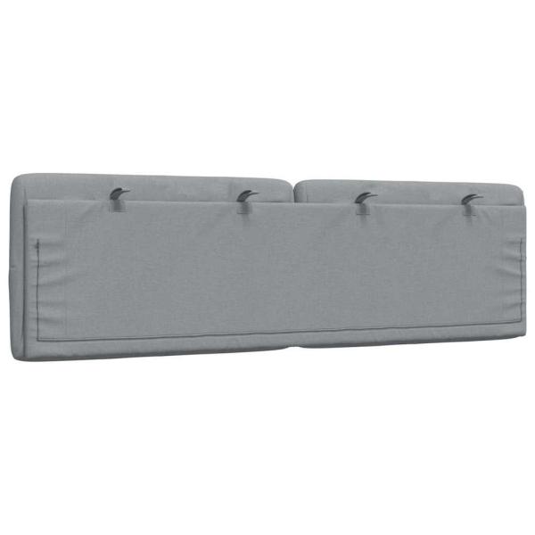 Kopfteil-Kissen Hellgrau 160 cm Stoff