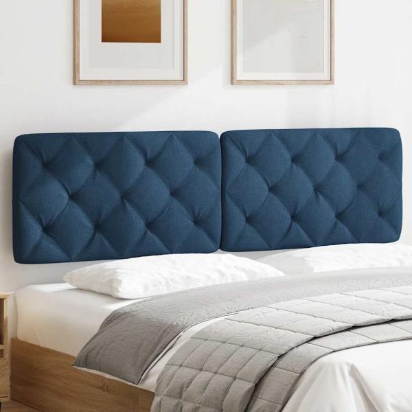 Kopfteil-Kissen Blau 180 cm Stoff