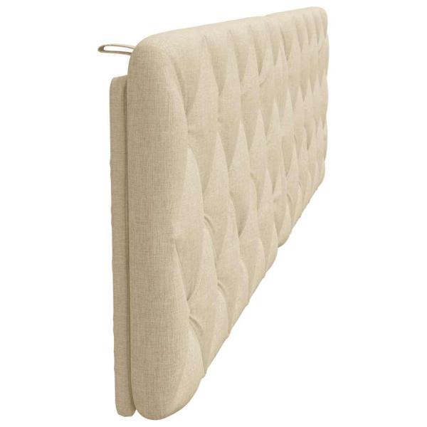 Kopfteil-Kissen Creme 200 cm Stoff