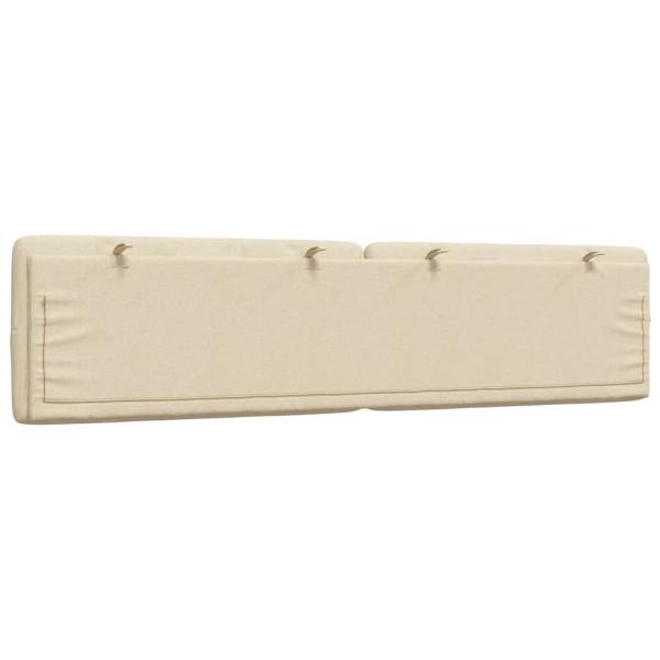 Kopfteil-Kissen Creme 200 cm Stoff