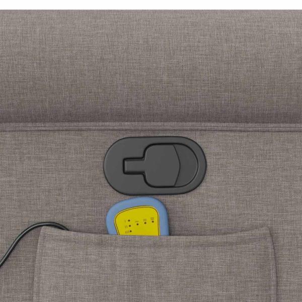 Massagesessel Taupe Stoff