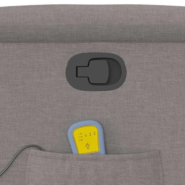 Massagesessel mit Aufstehhilfe Taupe Stoff