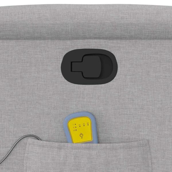 Massagesessel mit Aufstehhilfe Wolkengrau Stoff