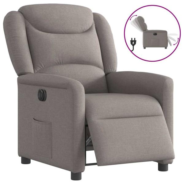 ARDEBO.de - Relaxsessel Elektrisch Taupe Stoff