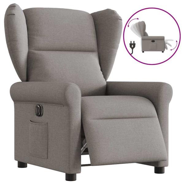 Relaxsessel Elektrisch Taupe Stoff