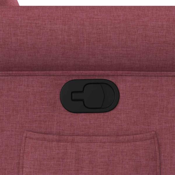 Relaxsessel mit Aufstehhilfe Weinrot Stoff