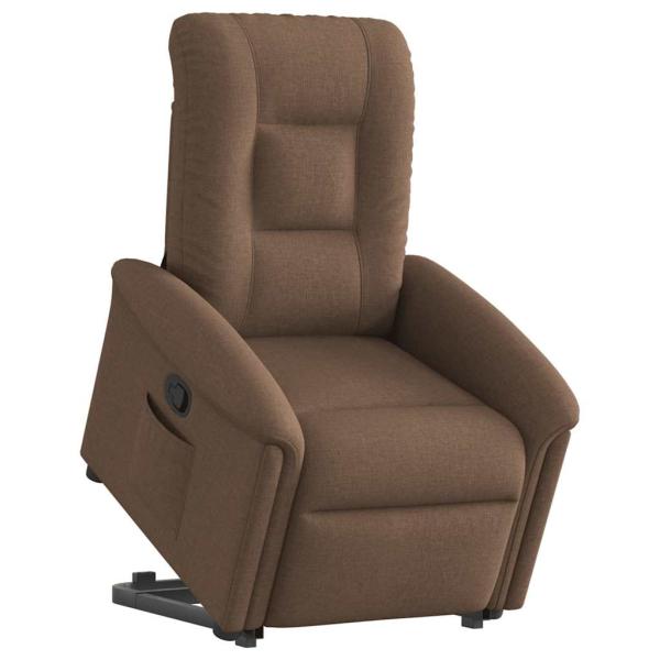 ARDEBO.de - Relaxsessel mit Aufstehhilfe Braun Stoff
