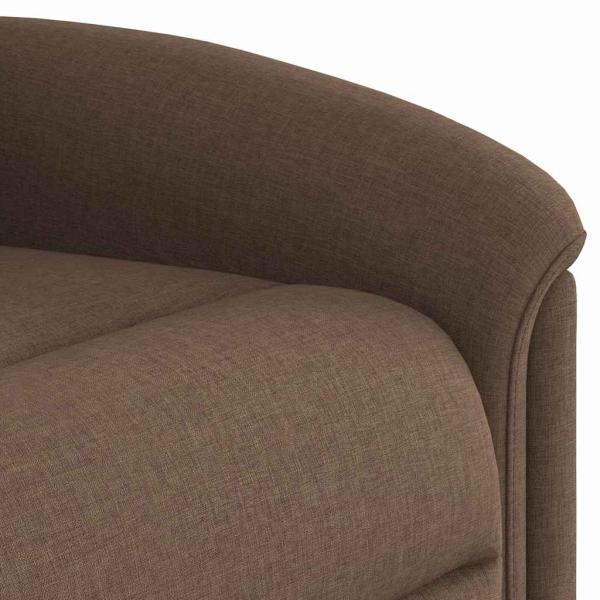 Relaxsessel mit Aufstehhilfe Braun Stoff