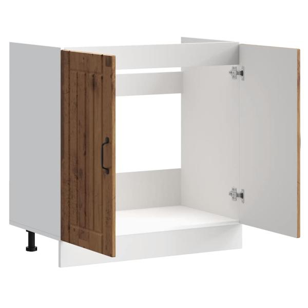 Spülenunterschrank Lucca Altholz-Optik Holzwerkstoff