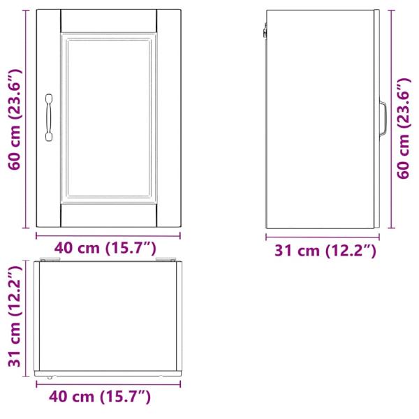 Küchen-Hängeschrank Porto Betongrau Holzwerkstoff