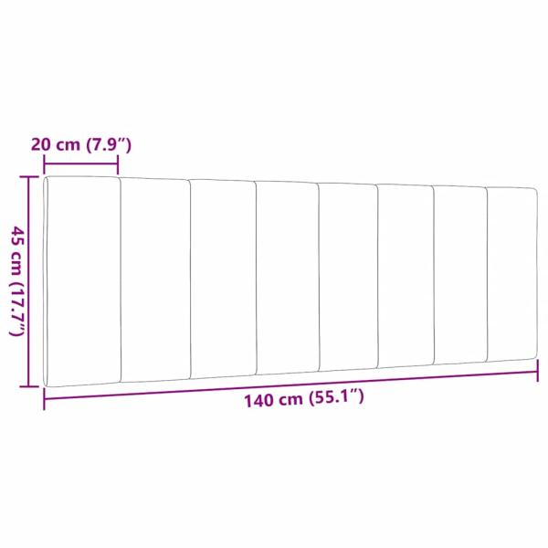 Kopfteil-Kissen Blau 140 cm Stoff