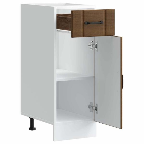 Küchen-Unterschrank Lucca Braun Eichen-Optik Holzwerkstoff