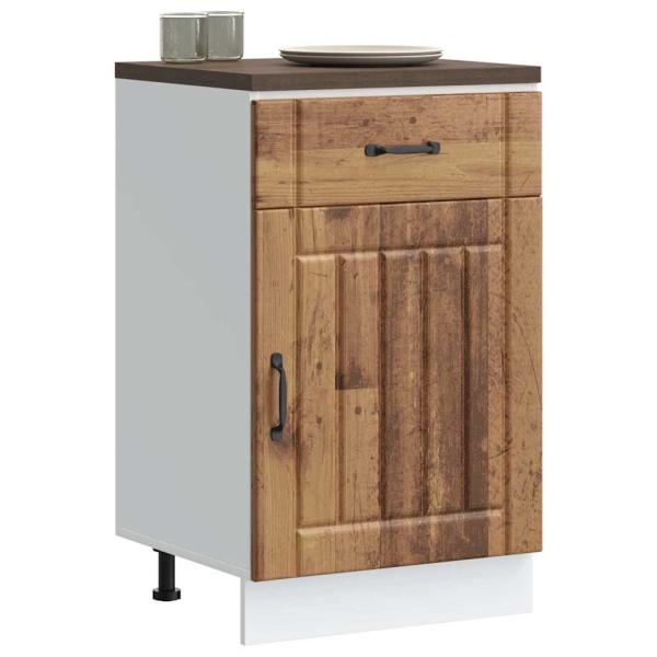 ARDEBO.de - Küchen-Unterschrank Lucca Altholz-Optik Holzwerkstoff