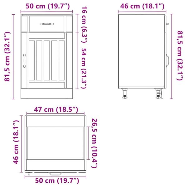 Küchen-Unterschrank Lucca Altholz-Optik Holzwerkstoff