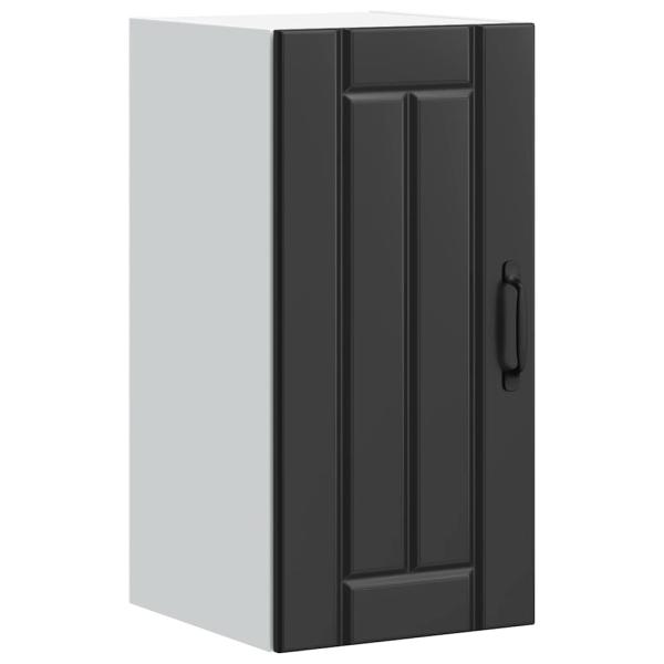 ARDEBO.de - Küchen-Hängeschrank Lucca Schwarz Holzwerkstoff