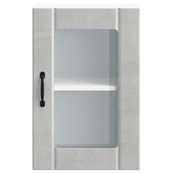 Küchen-Hängeschrank mit Glastür Lucca Betongrau