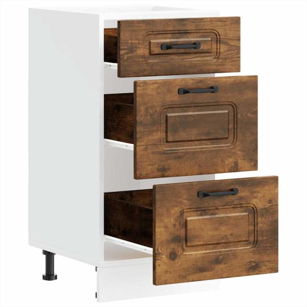 Küchenunterschrank Kalmar Räuchereiche Holzwerkstoff