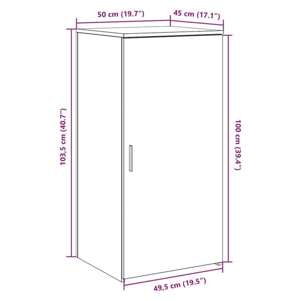 Lagerschrank Altholz-Optik 50x45x103,5 cm Holzwerkstoff