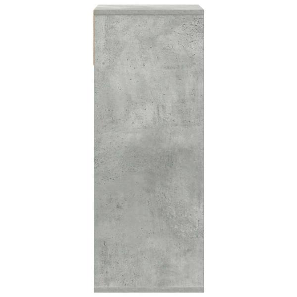 Bücherregal Betongrau 34x31x80 cm Holzwerkstoff