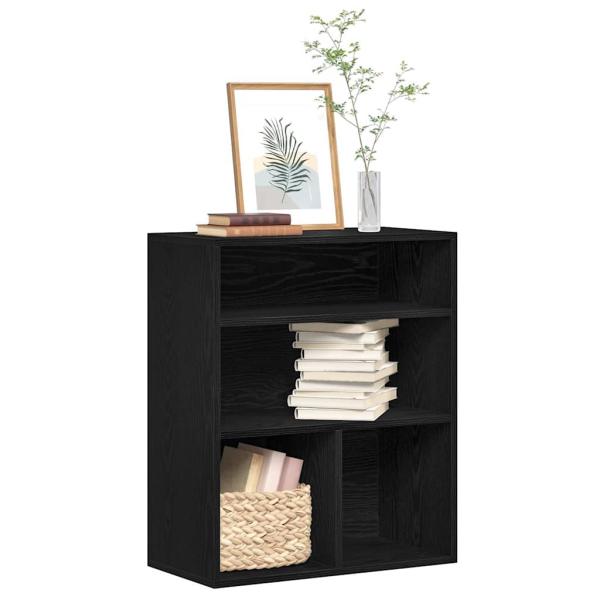 ARDEBO.de - Bücherregal Schwarz 60x30x71,5 cm Holzwerkstoff