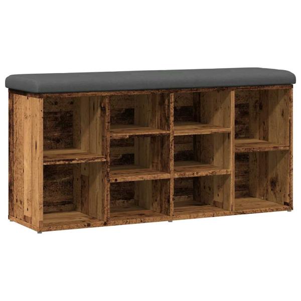 Schuhbank Altholz-Optik 102x32x50 cm Holzwerkstoff