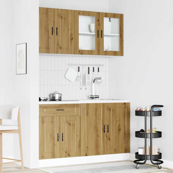 4-tlg. Küchenschrank-Set Kalmar Artisan-Eiche Holzwerkstoff