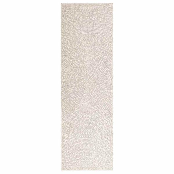 Teppich ZIZUR Creme 80x250 cm Jute-Optik Indoor und Outdoor