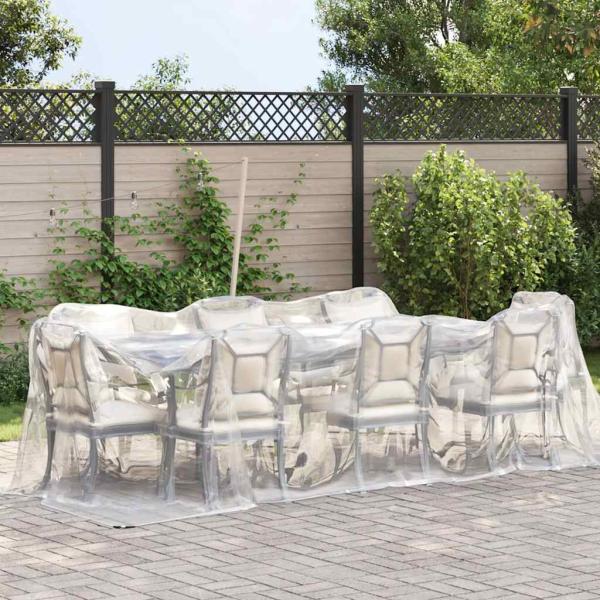 ARDEBO.de - Transparente Plane mit Ösen 2x4 m Polyethylen