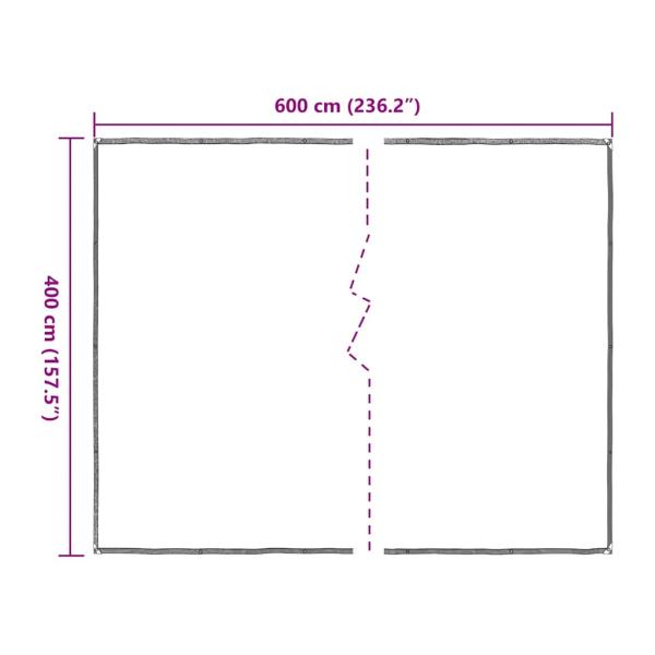 Transparente Plane mit Ösen 4x6 m Polyethylen